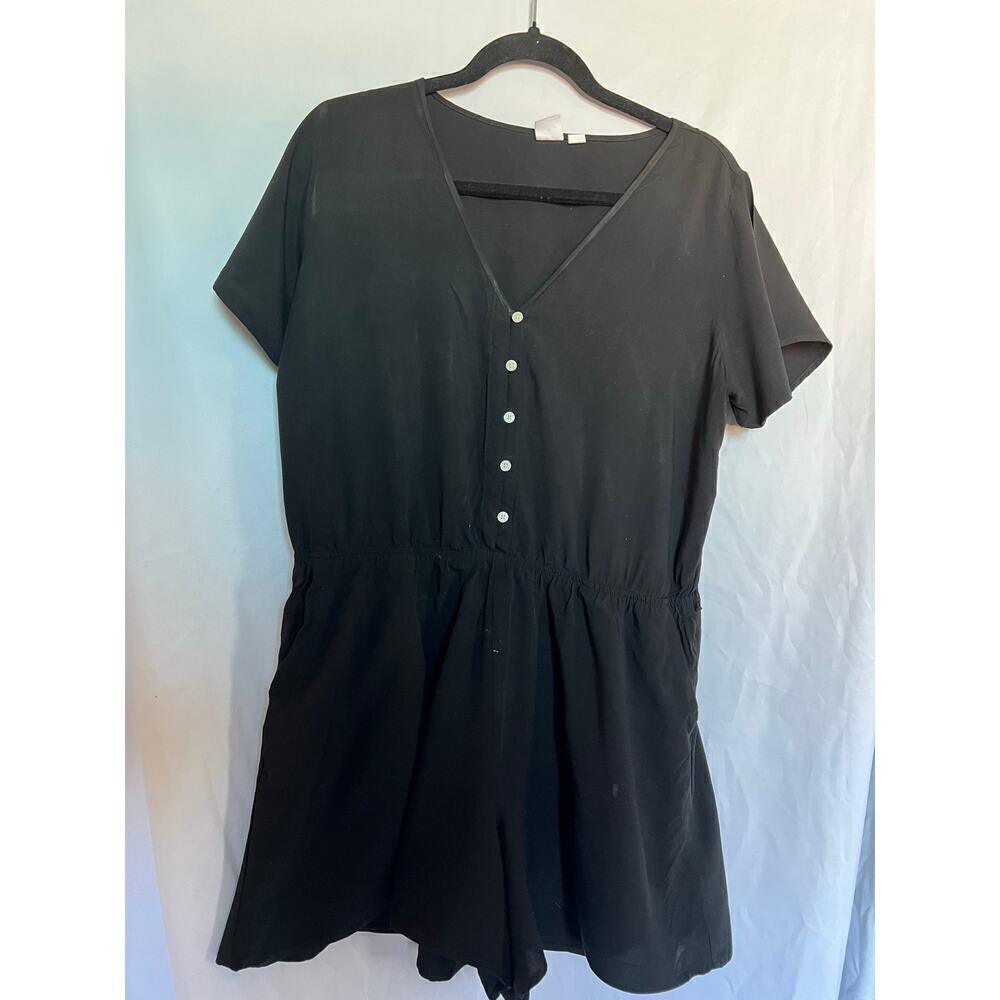 Ladie's Romper, Shorts, Gap, Black, Lightweight, Short Sleeve, Summer, Large